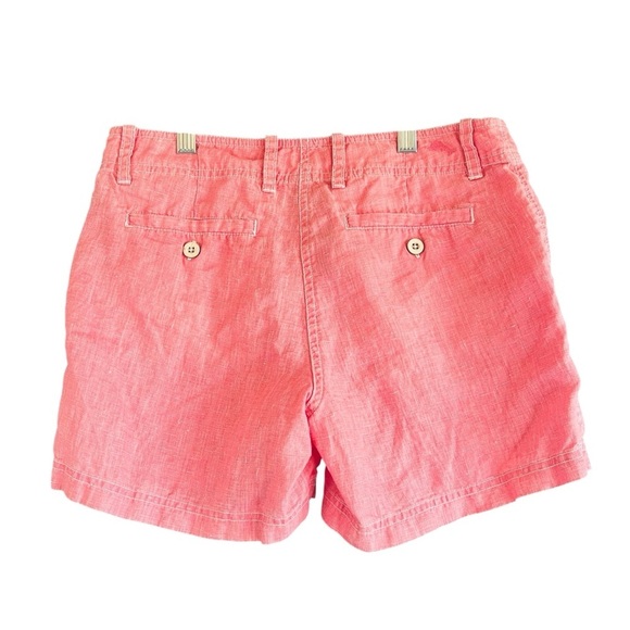 TOMMY BAHAMA Sea Glass Shorts 100% Linen Preppy Coral Pink Size 2 - Picture 1 of 12